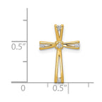 14k 1/15 carat AA Diamond Cross Chain Slide