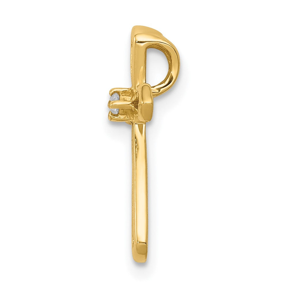 14k AA Diamond Cross Chain Slide