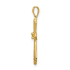14k A Diamond Passion Cross Pendant