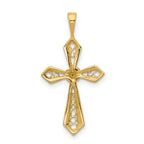 14k A Diamond Passion Cross Pendant