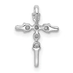 14k White Gold 1/6 carat Diamond Cross Chain Slide