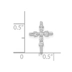 14k White Gold 1/6 carat Diamond Cross Chain Slide