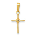 14k Small .01 carat Diamond Cross Pendant