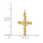 14k Small .01 carat Diamond Cross Charm