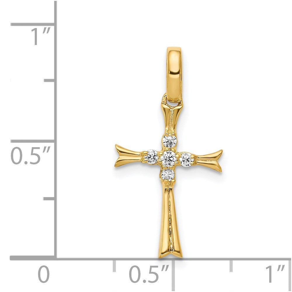 14k 1/15 carat Diamond Cross Pendant