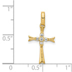 14k 1/15 carat Diamond Cross Pendant