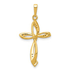 14k 1/10 carat Diamond Cross Pendant