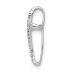 14k White Gold 1/15 carat Diamond Cross Omega Slide