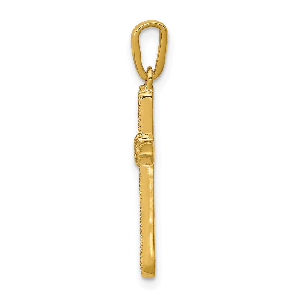 14k 1/4 carat Lab Grown Diamond VS/SI+ G+ Complete Cross Pendant
