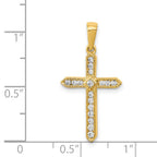 14k 1/4 carat Diamond Cross Pendant
