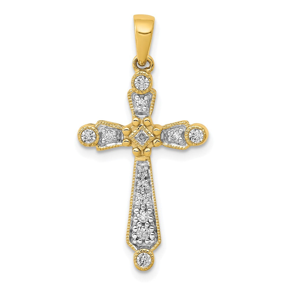 14k 1/5 carat Diamond Cross Pendant