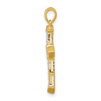 14k 1/5 carat Diamond Passion Cross Pendant
