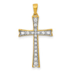 14k  1/5 carat Diamond Cross Pendant