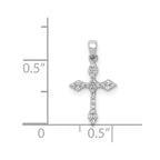 14k White Gold 1/15 carat Diamond Cross Pendant