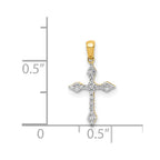 14k 1/15 carat Diamond Cross Pendant