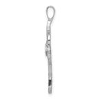 14k White Gold 1/3 carat AA Diamond Passion Cross Pendant