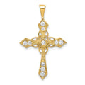 14k 1/3 carat AA Diamond Passion Cross Pendant