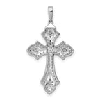 14k White Gold 1/2 carat Diamond Fancy Cross Pendant