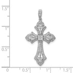 14k White Gold 1/2 carat Diamond Fancy Cross Pendant