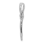 14k White Gold 1/15 carat Diamond Cross Chain Slide