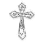 14k White Gold 1/15 carat Diamond Cross Chain Slide