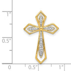 14k 1/15 carat Diamond Cross Chain Slide