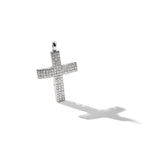 14k White Gold 1 carat Diamond Latin Cross Pendant