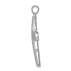 14k White Gold 1 carat Lab Grown Diamond VS/SI+ G+ Complete Latin Cross Pendant