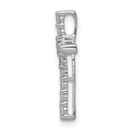 14k White Gold 1/4 carat Lab Grown Diamond VS/SI+ G+ Complete Cross Chain Slide Pendant