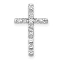 14k White Gold 1/4 carat Lab Grown Diamond VS/SI+ G+ Complete Cross Chain Slide Pendant