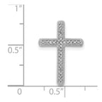14k White Gold 1/10 carat Diamond Cross Chain Slide