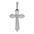 14k White Gold 1/3 carat Diamond Passion Cross Pendant