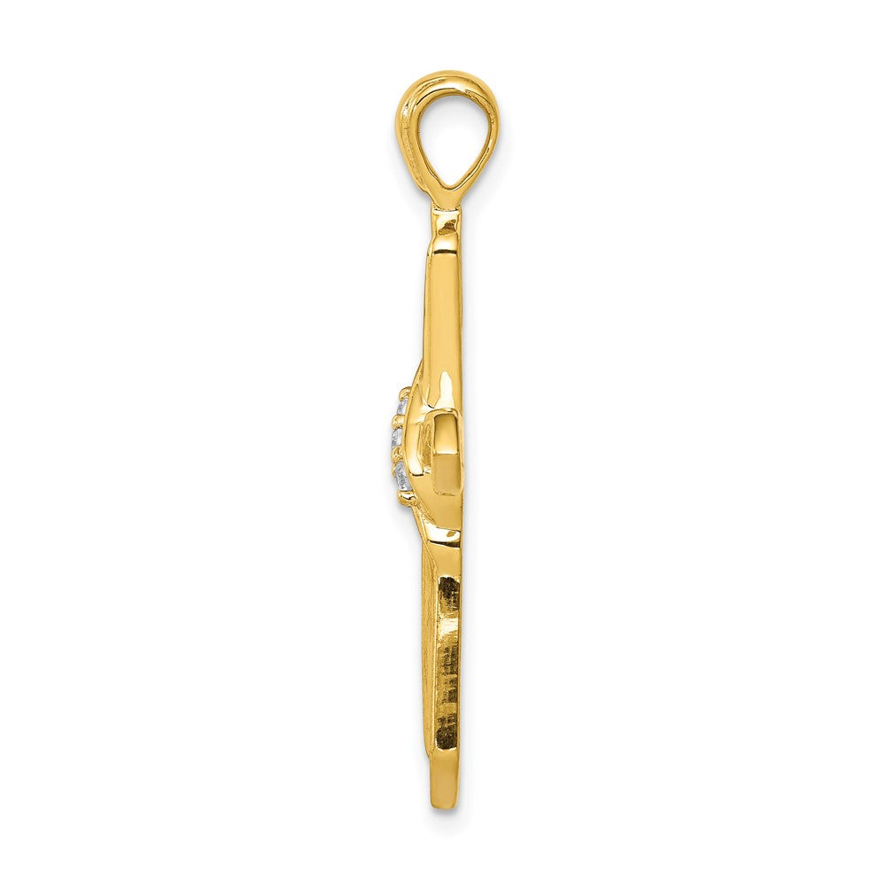 14k 1/20 carat Diamond Cross Pendant