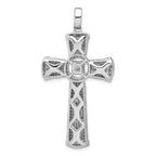 14k White Gold 1.75 carat Diamond Large Cross Pendant