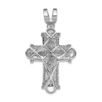 14k White Gold 7/8 carat Diamond Cross Pendant