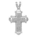 14k White Gold 7/8 carat Diamond Cross Pendant