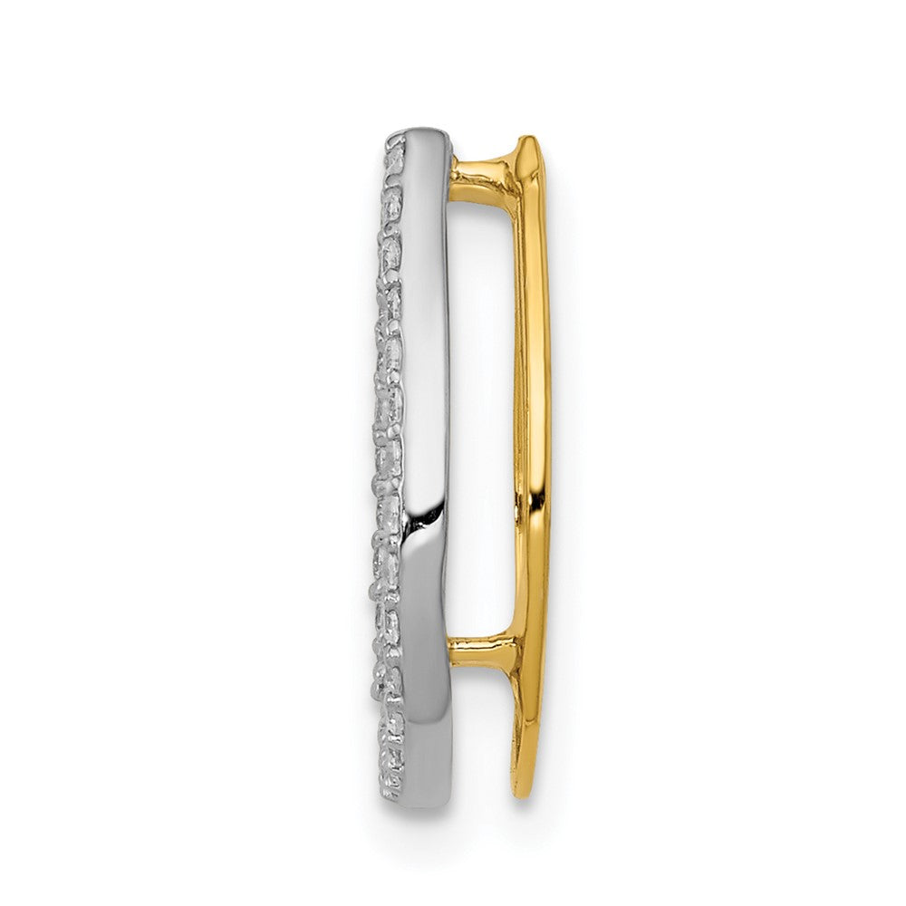 14k 1/6 carat Diamond Horseshoe Chain Slide
