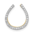 14k 1/6 carat Diamond Horseshoe Chain Slide