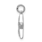 14k White Gold 1/20 carat Diamond Star Charm