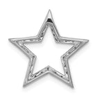 14k White Gold 1/10 carat Diamond Star Chain Slide