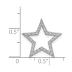 14k White Gold 1/10 carat Diamond Star Chain Slide
