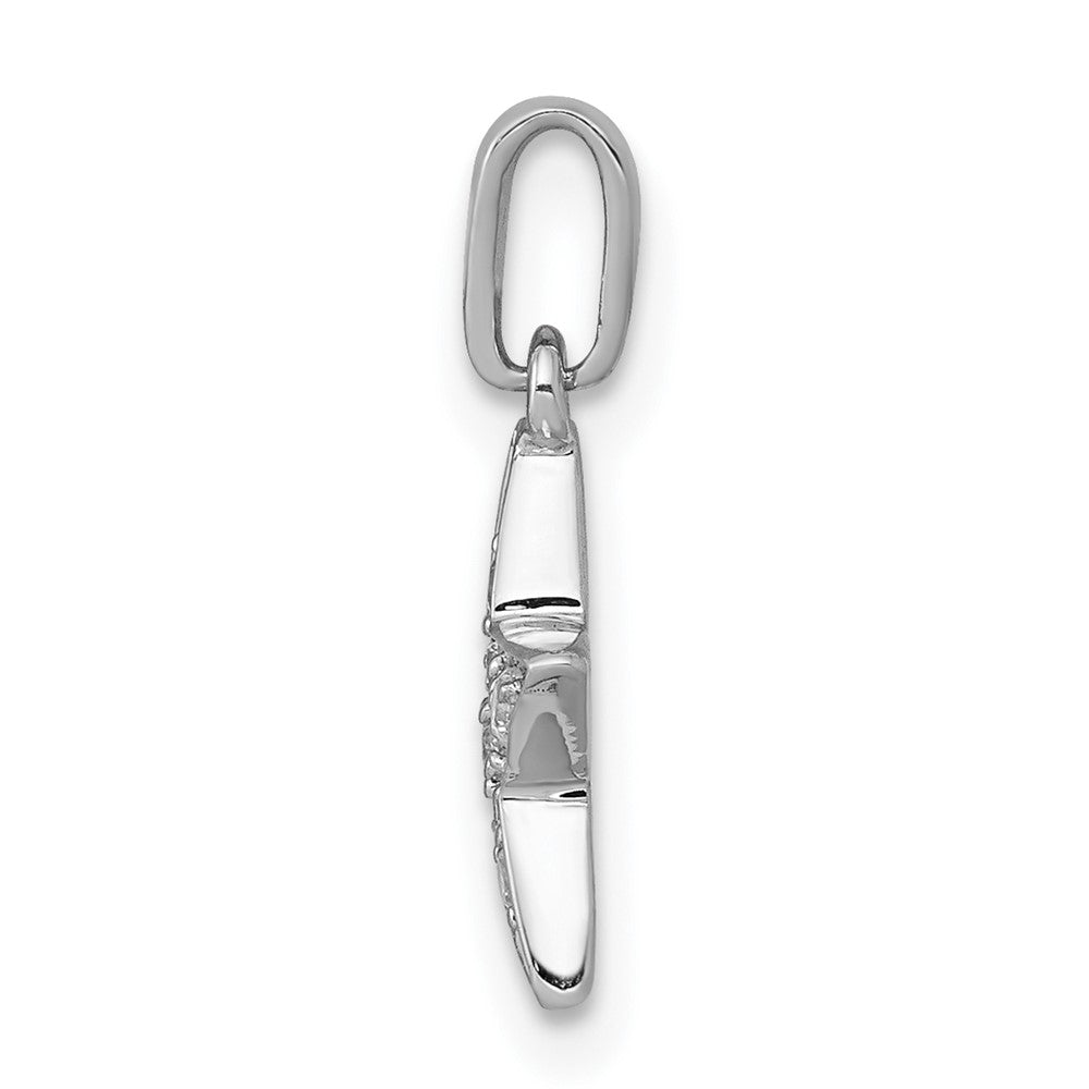 14k White Gold 1/10 carat Diamond Star Pendant