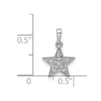 14k White Gold 1/10 carat Diamond Star Pendant