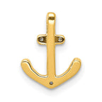 14k White Gold 1/10 carat Diamond Anchor Chain Slide