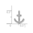 14k White Gold 1/10 carat Diamond Anchor Chain Slide