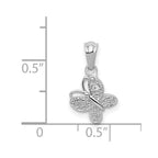 14k White Gold .01 carat Diamond Butterfly Pendant