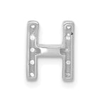 14K  White Gold Diamond Letter H Initial Charm