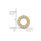 14K  Diamond Letter O Initial Charm