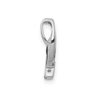 14k White Gold Diamond and .33 Oval Sapphire Chain Slide