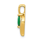 14k Diamond and Marquise Emerald Chain Slide